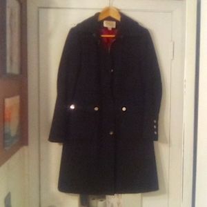 Talbot's black peacoat size 10 great shape zipper and button down